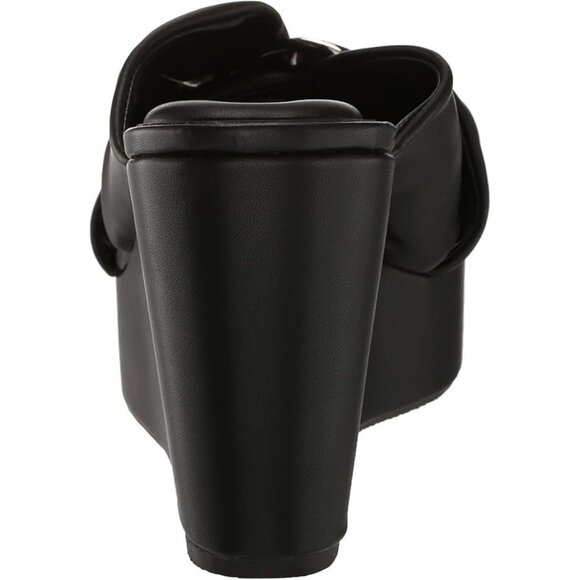 DKNY Maryn Chain Twist Wedge Sandal Black 8.5 New MSRP $119 - Picture 3 of 4